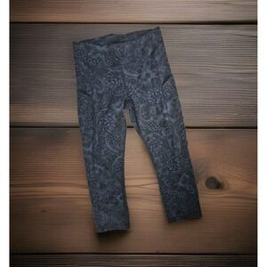 Lululemon Wunder‎ Under High-Rise Crops i Nouveau Mach Blue Black pattern. sz 8